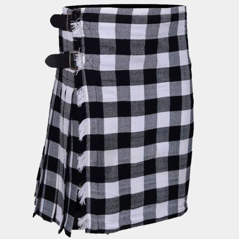 Black and White Tartan Kilt
