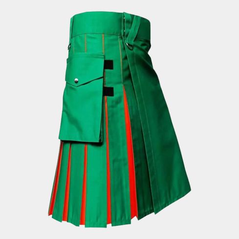 Green and Orange Hybrid Kilt
