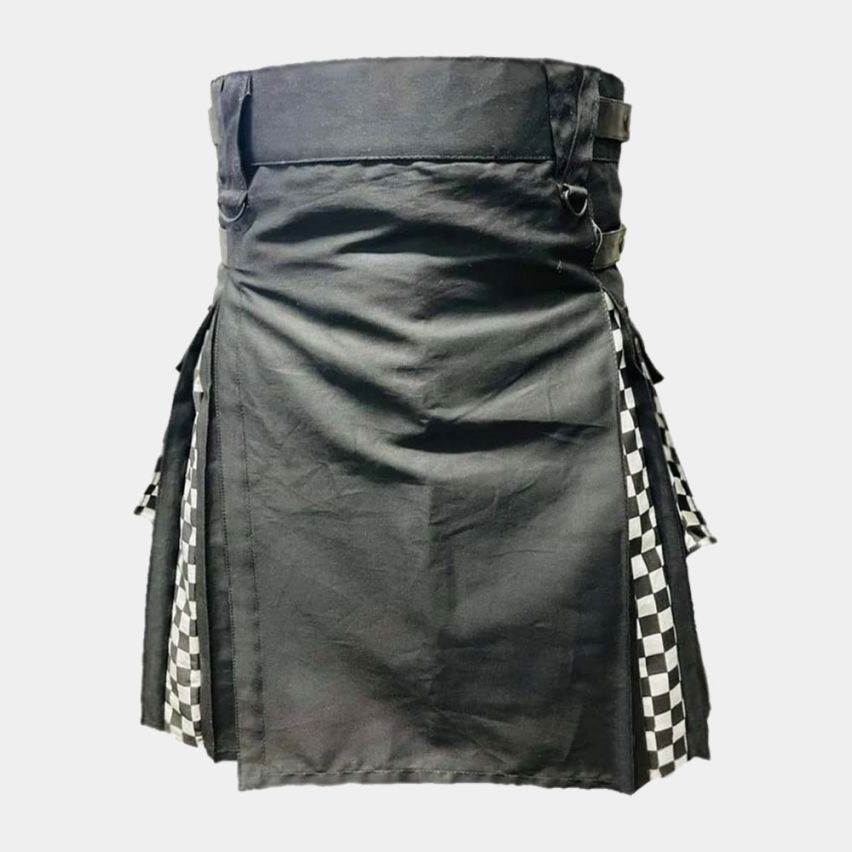 BLACK COTTON MODERN HYBRID UTILITY KILT