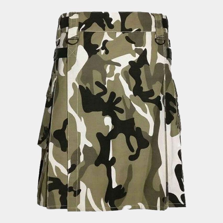 DIGITAL URBAN CAMOUFLAGE TACTICAL UTILITY STYLE KILT FOR MEN