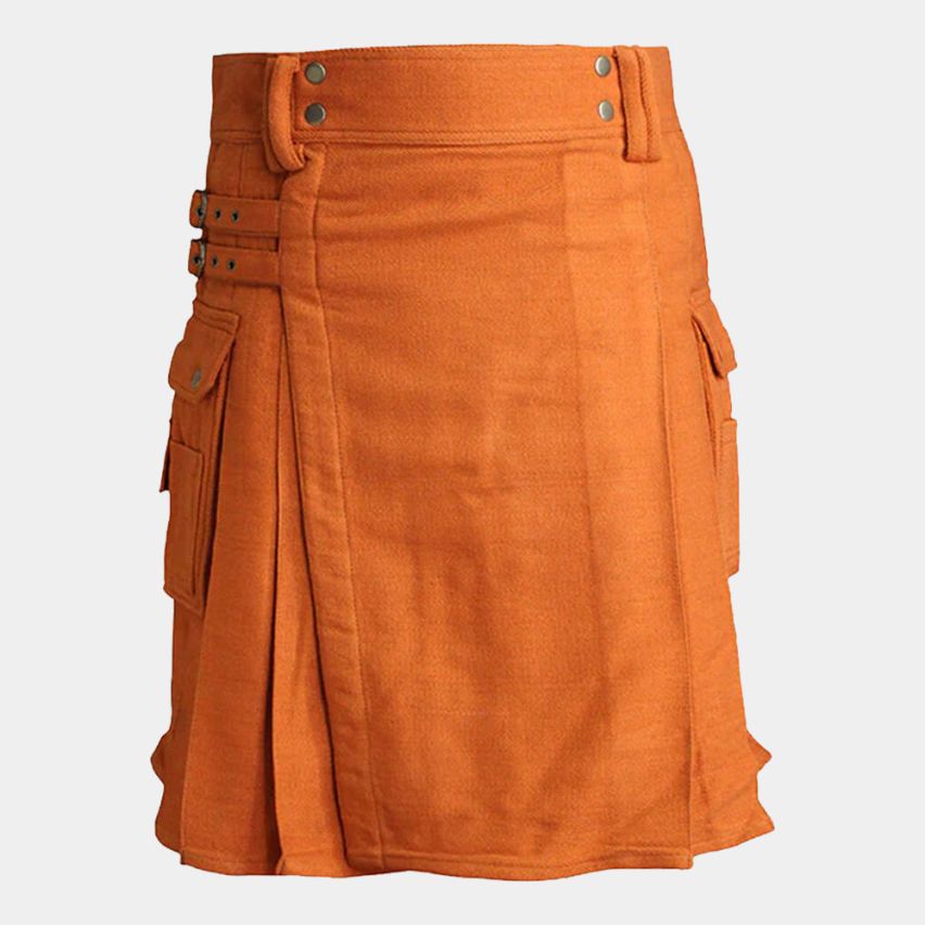 SAFFRON TARTAN UTILITY KILT